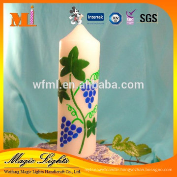 Beautiful design high quality white pillar candles